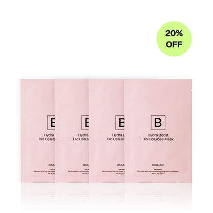 Hydra Boost Bio Cellulose Sheet Mask - 4 Pack